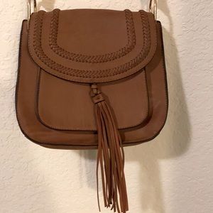 Tan cross body bag